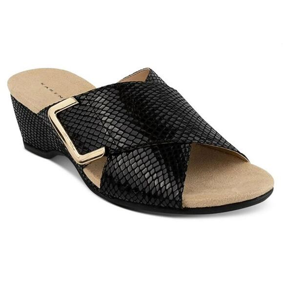 KAREN SCOTT Womens NEW Elzaa Slip On Open-Toe Wedge Sandals | Size 9 - Picture 1 of 3